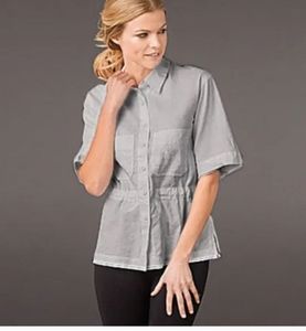 Eileen Fisher Gray Button Down Shirt